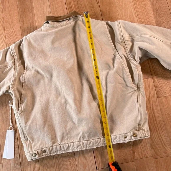 Elwood Petrol Workwear Cropped Jacket Khaki Tan Adult Medium NWT - Picture 3 of 8